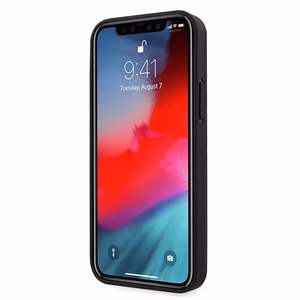Guess GUHCP12LVSATMLRE iPhone 12 Pro Max 6.7" raudonas/raudonas kietas dėklas Saffiano