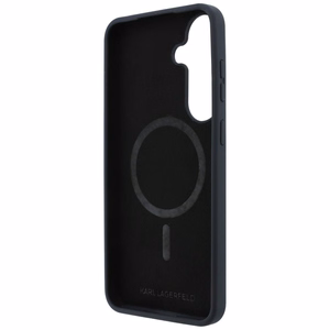 Karl Lagerfeld Silicone Karl&Choupette Heads MagSafe dėklas Samsung Galaxy S26 FE – juodas