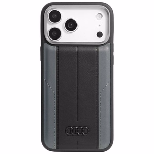 Audi A6 sintetinė oda MagSafe dėklas telefonui iPhone 17 Pro Max - juodas