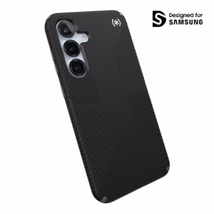 Speck Presidio2 Grip case for Samsung Galaxy S25+ / S24+, Black / Slate Grey