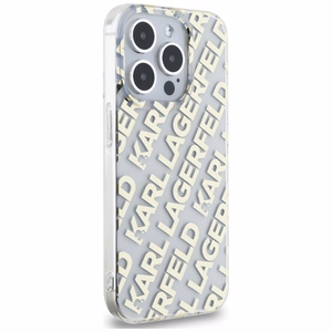 Karl Lagerfeld IML Fullover Logo dėklas telefonui iPhone 15 Pro - auksinis