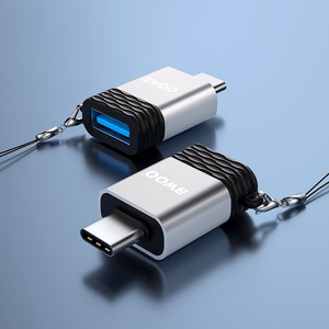BWOO adapteris USB - USB-C pilkas OTG BZ-35