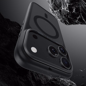 Benks magnetinis Mist dėklas su metalo rėmu 0068 iPhone 17 Air baltas (kamera valdymo mygtukas)