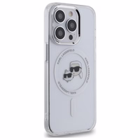 IML Metal Karl & Choupette Head MagSafe Dėklas telefonui iPhone 14 Pro Max - baltas