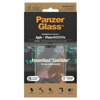 PanzerGlass Ultra-Wide Fit antibakterinis apsauginis stiklas su kameros dangteliu ir pozicionieriumi iPhone 14/13/13 Pro