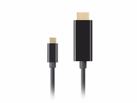 LANBERG KABELIS USB-C(M)->HDMI(M) 3M 4K 60HZ JUODAS