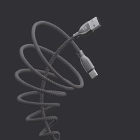 "Forever Tornado" kabelis USB - USB-C 1,0 m 3A juodas