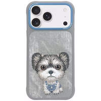 Nimmy Big Eyed Pet 2.0 šuns dėklas telefonui iPhone 17 - pilkas