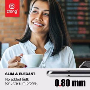 Crong Crystal Slim dėklas, skirtas Xiaomi Mi Note 10 / Mi Note 10 Pro, skaidrus
