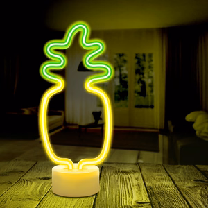 Neon LED on stovas PINEAPPLE oranžinis žalias USB-C FSC-12 Forever Light