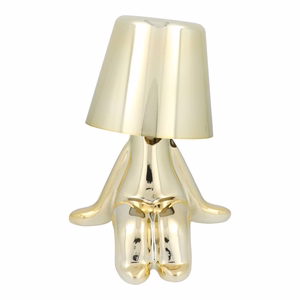 Stalo lempa prie lovos GOLD MAN Art Deco sėdinti (versija 6) MLTL