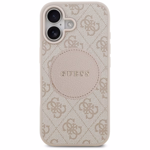 Guess 4G Circle Classic Logo Magnetinis dėklas telefonui iPhone 17 - rožinė