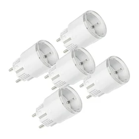 Set of 5 Shelly Plug S MTR Gen3 12A smart outlets (white)