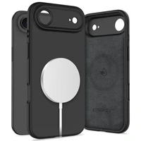 Tech-Protect Silicone magnetinis dėklas telefonui iPhone 17 Air - juodas
