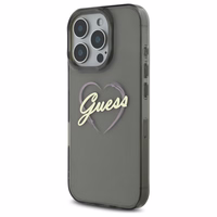 Guess IML širdies dėklas telefonui iPhone 16 Pro Max - juoda