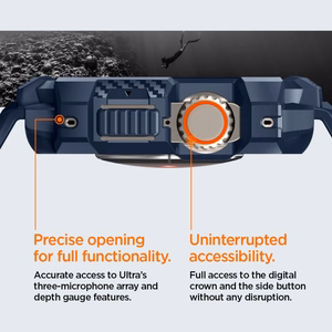 Spigen Rugged Armor Pro dėklas Apple Watch Ultra 1 / 2 (49mm) - jūrinė mėlyna