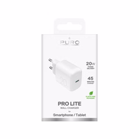 Puro PROLITE 20W USB-C sieninis įkroviklis - baltas