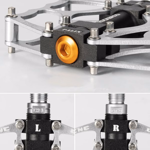 Rockbros JT201012LS 2010-12L aliumininiai platforminiai dviračio pedalai – sidabriniai
