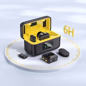 Belaidis segtukas mikrofonas Lightning / USB C Hoco 2 vnt. L17 juodas