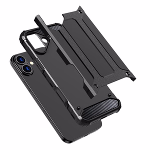 Hybrid Armor dėklas telefonui iPhone 16 Plus - juodas