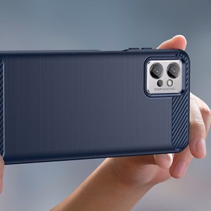 Carbon dėklas telefonui Realme C35 lankstus silikoninis anglies dėklas juodas