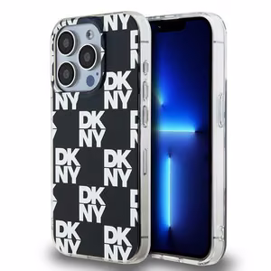 DKNY IML Checkered Mono Pattern чехол для iPhone 15 Pro Max - чёрный