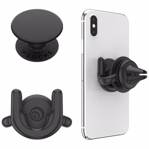 Popsockets Car Vent 2 + PopGrip laikiklis - Juodas