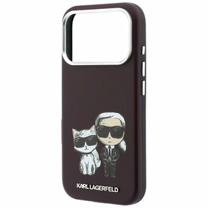 KARL LAGERFELD dėklas, skirtas IPHONE 18 Pro /17 Pro suderinamas su „MagSafe“ (Bodies Sketch) (spalva: bordo)