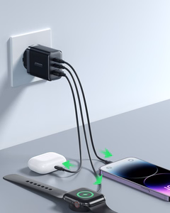 Įkroviklis Joyroom JR-TCF10 32W 2xUSB-C/USB-A juodas