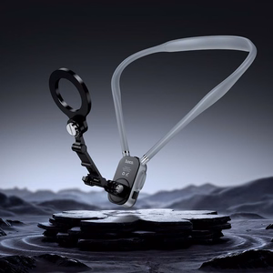 Neck magnetic phone holder Hoco K31 juodas pilkas