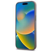 DKNY Odinis languotas mono raštas Magnetinis dėklas telefonui iPhone 14 Pro Max - smėlio spalvos