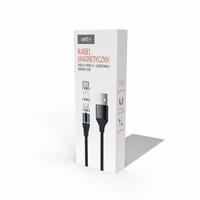 Setty magnetinis kabelis DT 3in1 2,5A 1,0 m KBM-01 juodas JO