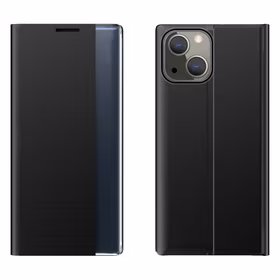 Sleep Case knygos tipo dėklas su išmaniu langu iPhone 13 mini juodas