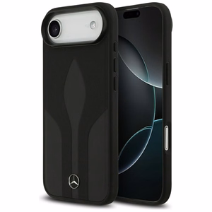 Mercedes Leather The Move Magnetinis dėklas MagSafe telefonui iPhone 17 Air - juodas