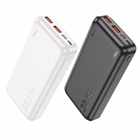 Išorinė baterija Power Bank Hoco J101A PD 20W+Quick Charge 3.0 22.5W 20000mAh balta