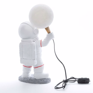 Mėnulio stalo lempa ASTRONAUTAS stovintis Art Deco (modelis 1) AMTL