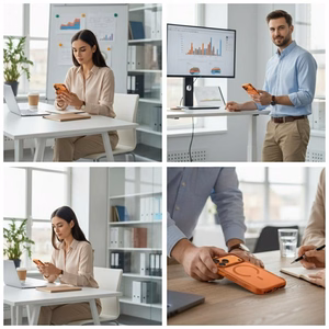 Uniq Veren iPhone 17 Pro Magclick ikrovimo deklas - oranzinis