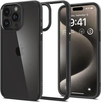 Spigen Ultra Hybrid dėklas telefonui iPhone 15 Pro - matinės juodos