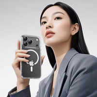 Rock Crystal Shield Serijos Magnetinis Dėklas Iphone 17 Pro Max permatomas