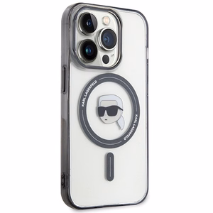 Karl Lagerfeld KLHMP15XHKHNOTK iPhone 15 Pro Max 6.7" skaidrus kietas dėklas IML Karl's Head MagSafe