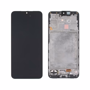 Ekranas Samsung A175 A17 4G su lietimui jautriu stikliuku ir rėmeliu originalus Black (service pack)