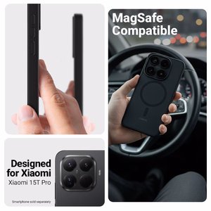 Чехол Crong Hybrid Matte Magnetic MagSafe для Xiaomi 15T Pro, чёрный