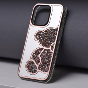 TEDDY BEAR dėklas telefonui IPHONE 14 rožinis
