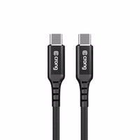 Crong Armor Link - 60W PD 3A USB-C to USB-C laidas 25cm (juodas)