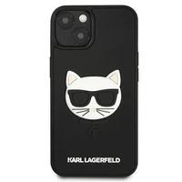 Karl Lagerfeld 3D Guminis Choupette dėklas iPhone 13 mini - juodas
