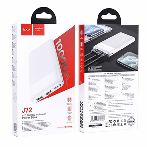 Išorinė baterija Hoco 10000 mAh 2A J72 balta