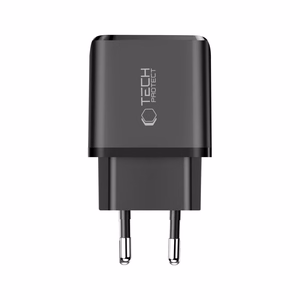 Tech-Protect NCA65W-GAN PD 65 W / QC3.0 2 jungčių sieninis įkroviklis, juodas