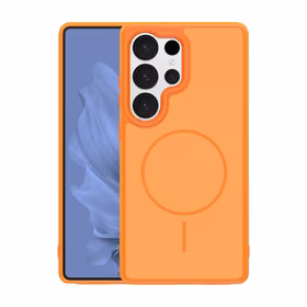Frame Thin Mag dėklas for Samsung Galaxy S25 Ultra oranžinis