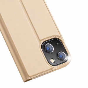 DUX DUCIS Skin Pro knygos stiliaus dėklas telefonui iPhone 13 mini (m) - auksinis (m)