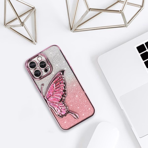 Tel Protect Butterfly vandens dėklas telefonui Iphone 14 Pro rožinis
